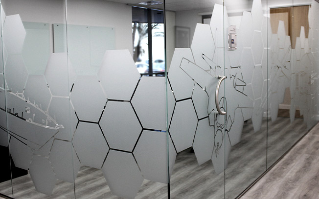 Cut Frosted Vinyl Lettering